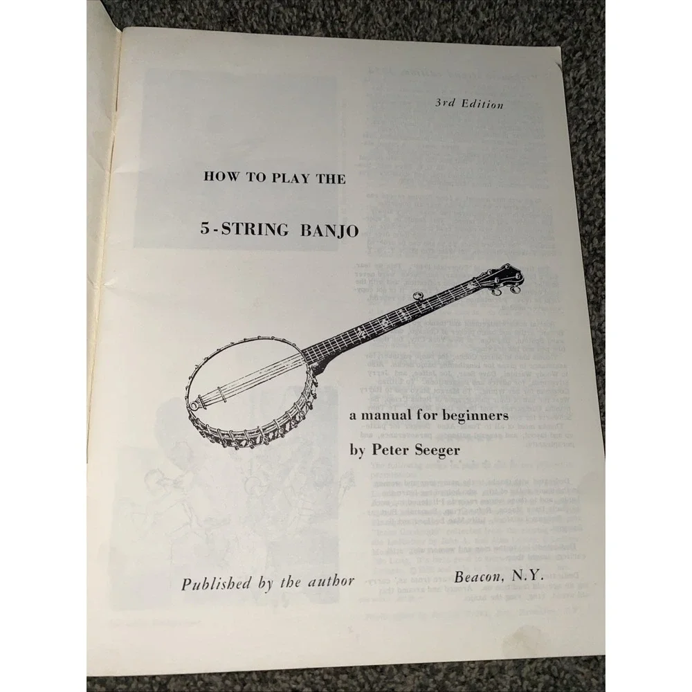 HOW TO PLAY THE 5-STRING BANJO by Pete Seeger 1962 3rd Edition Sheet Music